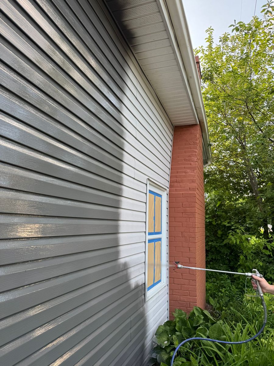Repainting a home exterior