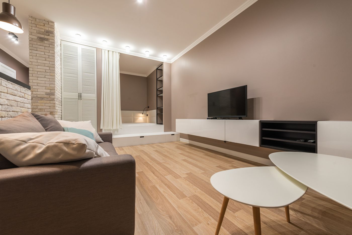 Freshly painted interior living space